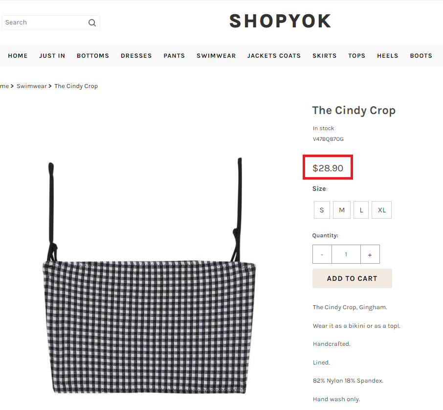 shopyok counterfeit elodiek scam website fake item 1