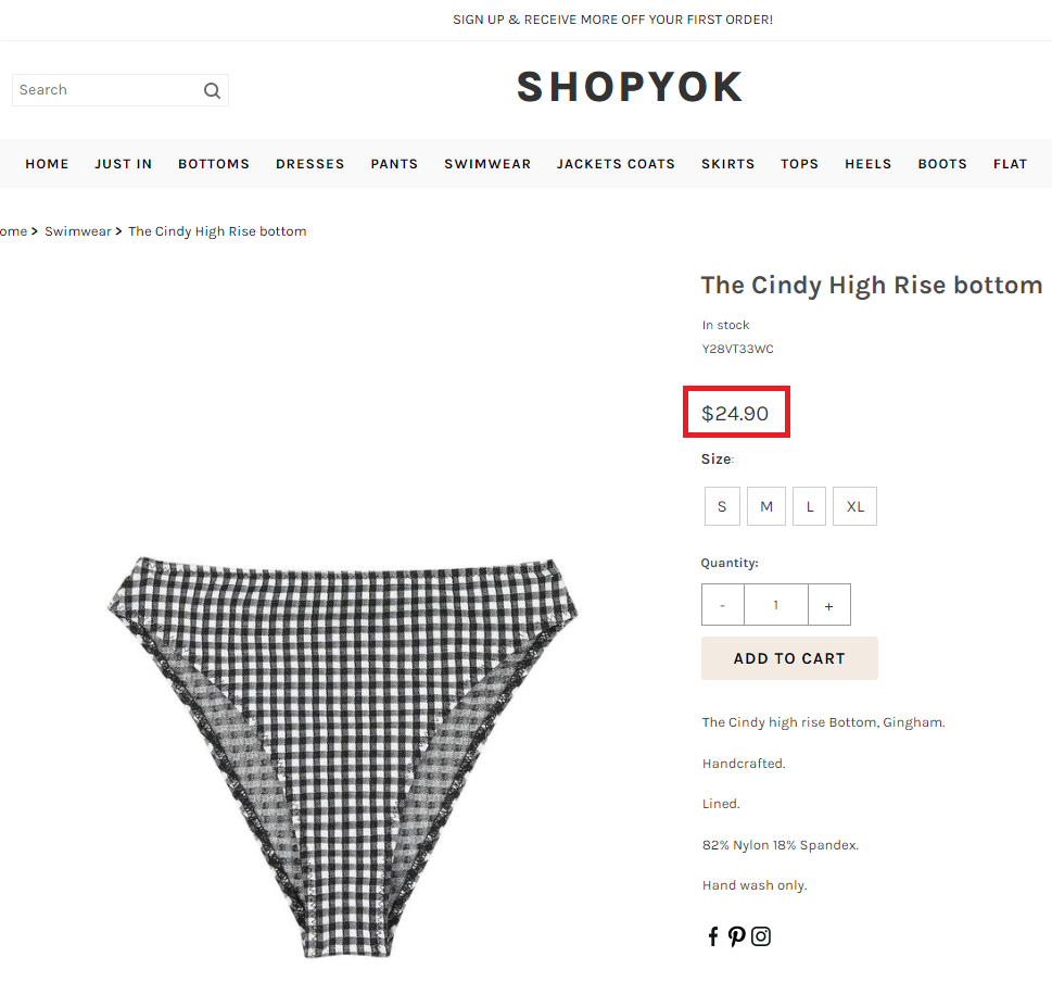 shopyok counterfeit elodiek scam website fake item 2