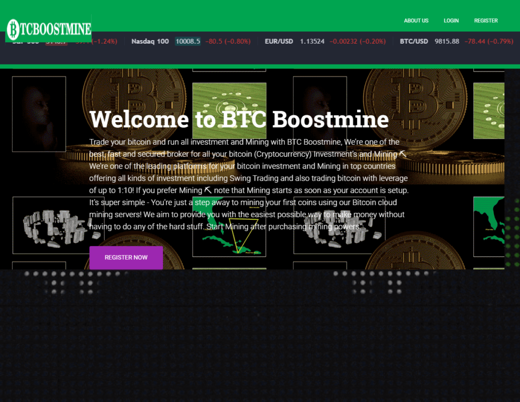CryptoFxBlockmining BTCBoostmine BTCFrost FastProfitOptions scam home page 2