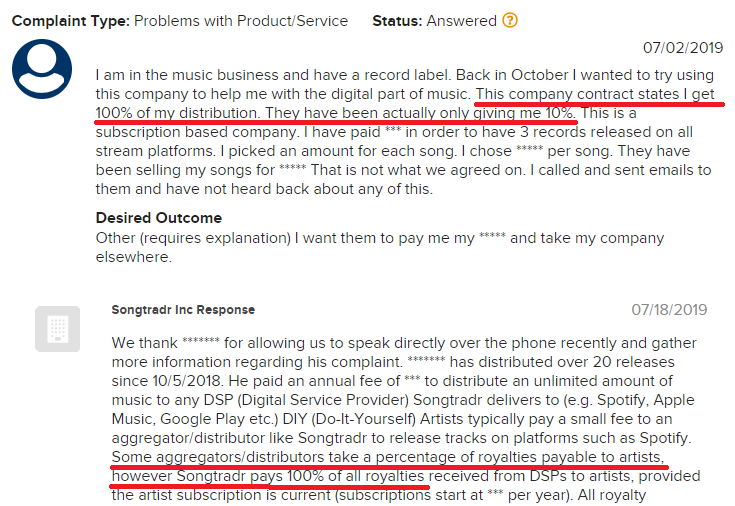 songtradr royalties complaint