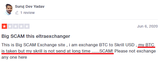 eltra exchanger bitcoin scam review 3