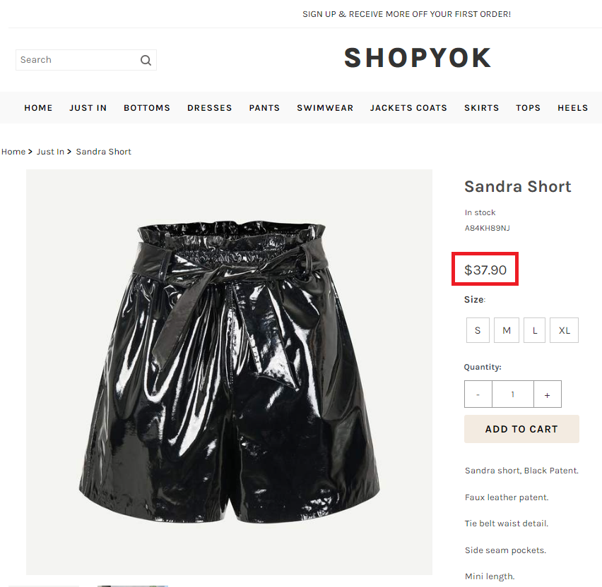 shopyok counterfeit elodiek scam website original item 3