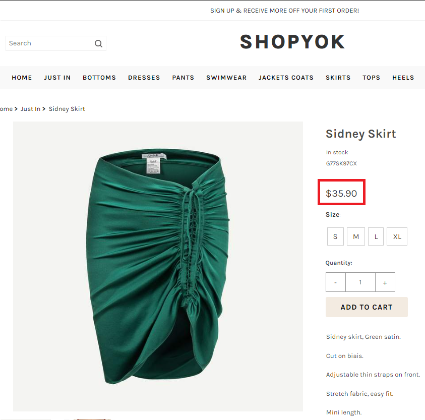 shopyok counterfeit elodiek scam website original item 4