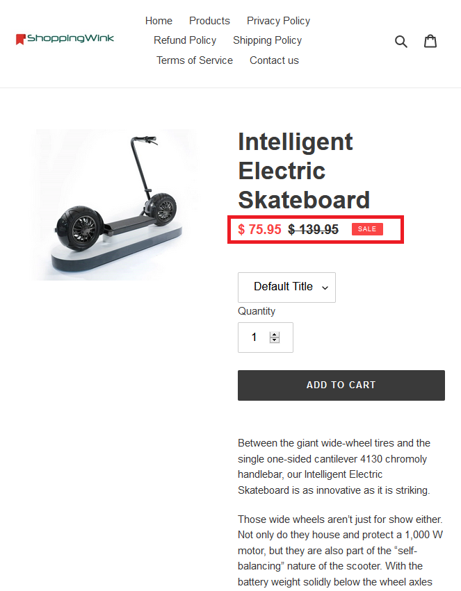 shoppingink shoppingwink scam fake electric scooter 2