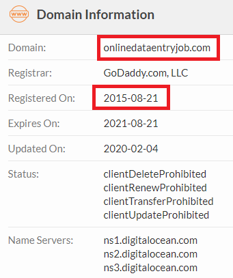 onlinedataentryjob online data entry job scam website whois
