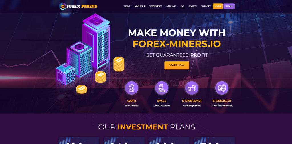 forex miners scam home page
