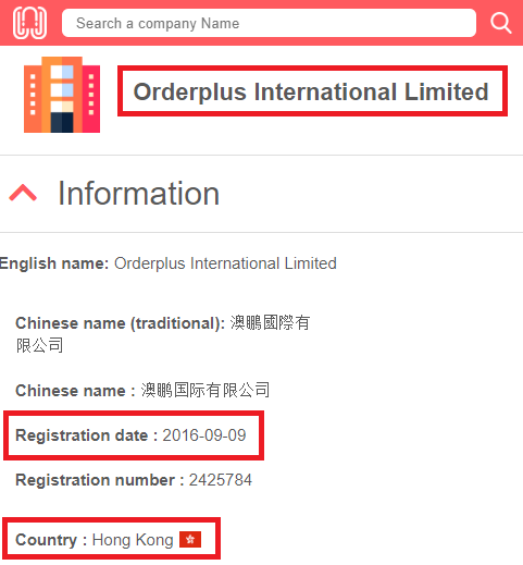 orderplus international ltd registration hong kong