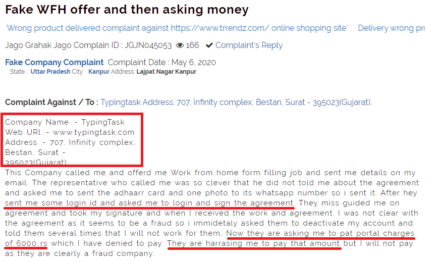 typing work typingwork typingtask scam review 3