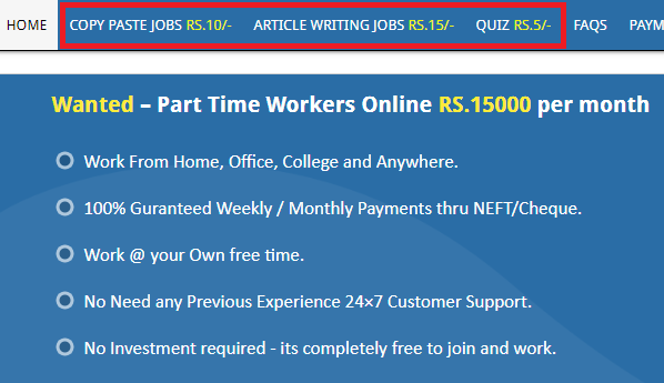 daily online jobs dailyonlinejobs scam copy paste