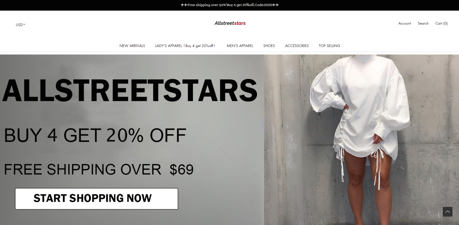 allstreetstars scam home page