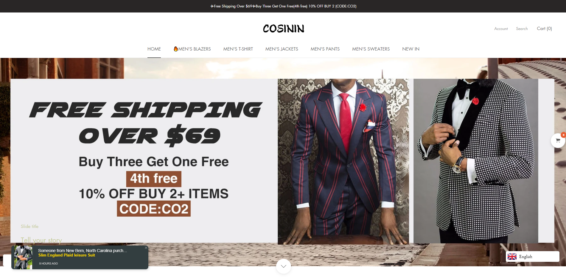 cosinin scam home page