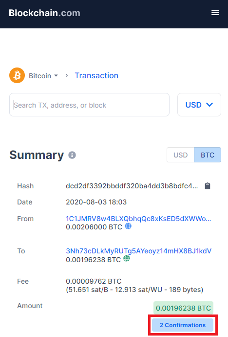 blockhain transaction