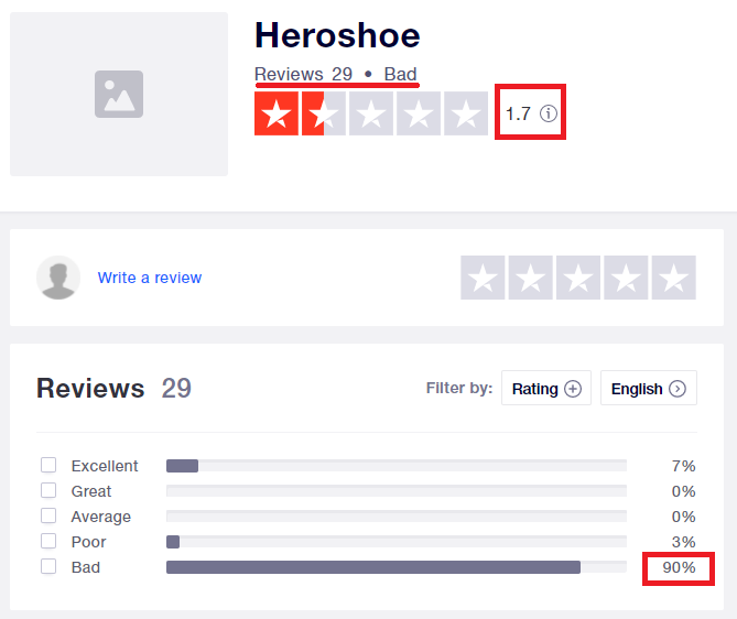 hero-shoes scam review trustpilot 1
