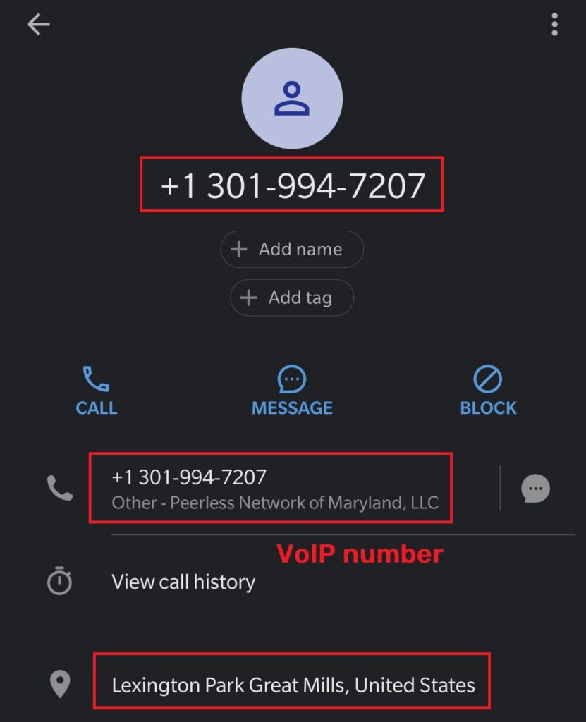 QuickRecoveryAdvocate & FinanceAssetRecovery fake phone number 1