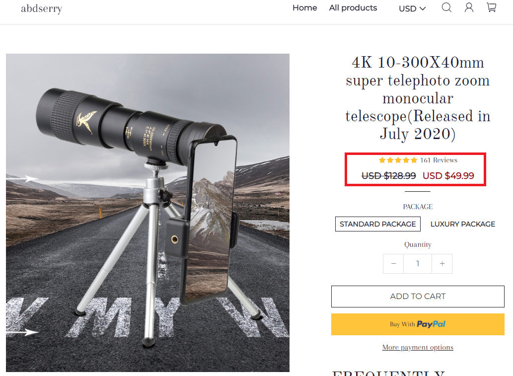 abdserry scam 4k telescope