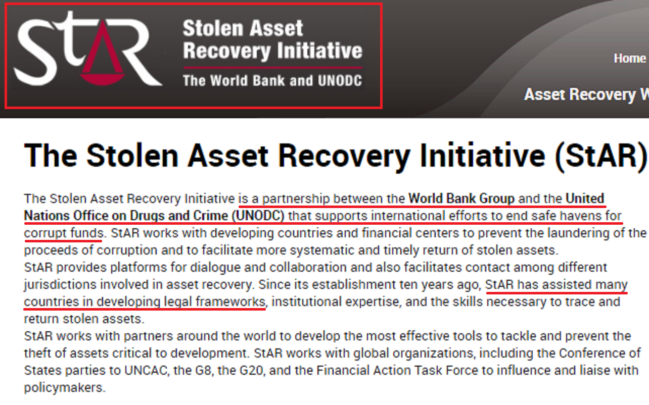 Stolen Asset Recovery Initiative (StAR) about us