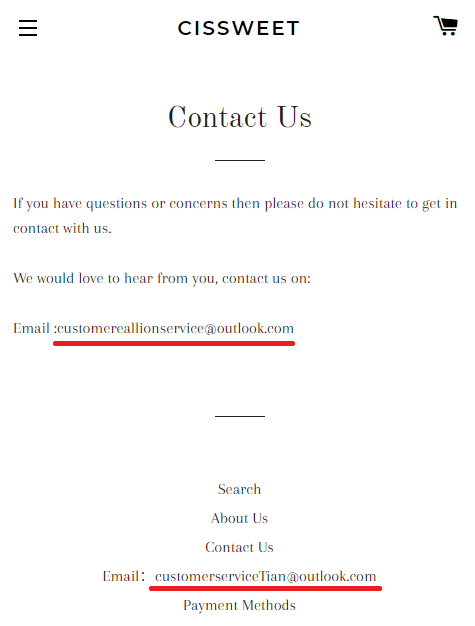 cissweet scam contact us