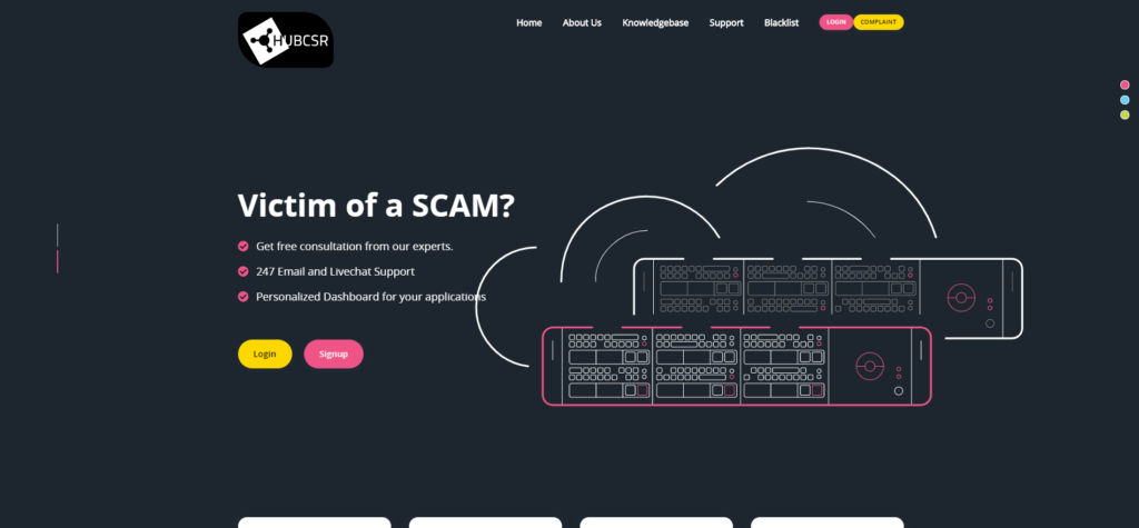 hubcsr scam home page