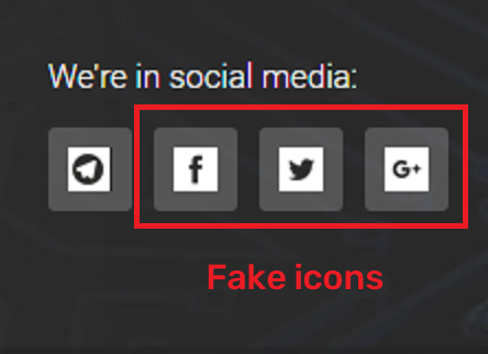 fake social media icons