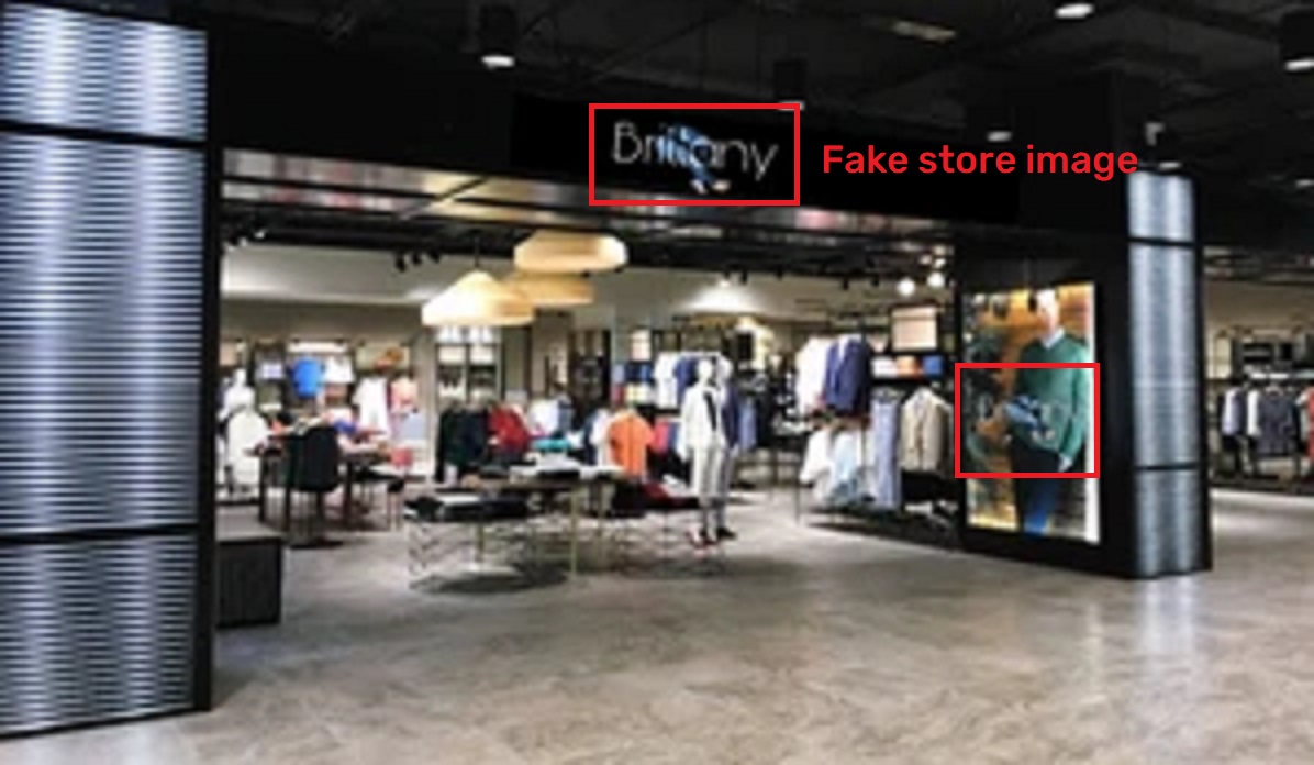 brittany pants scam fake store image