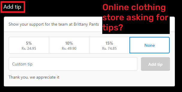 brittany pants scam tips during checkout