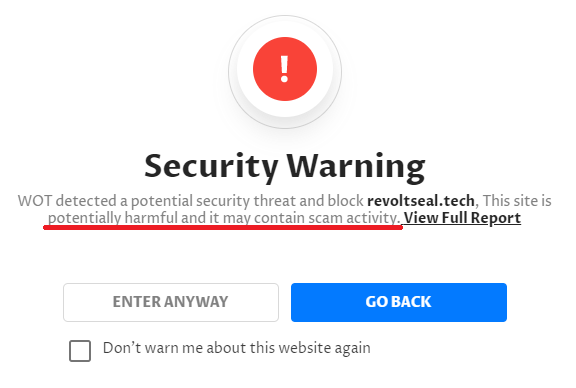 revoltseal scam web of trust warning