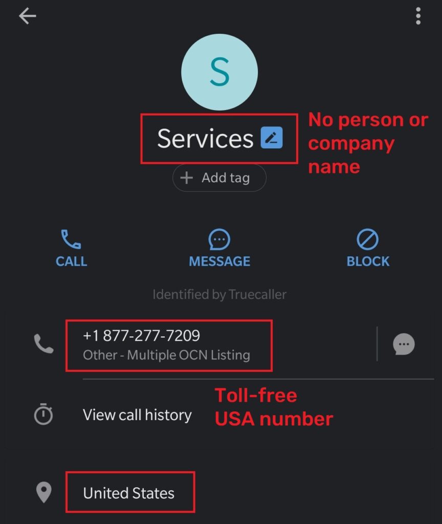 chicv scam toll free phone number