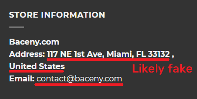 baceny scam contact details
