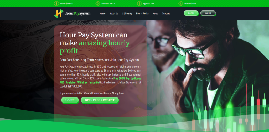 hourpaysystem scam home page