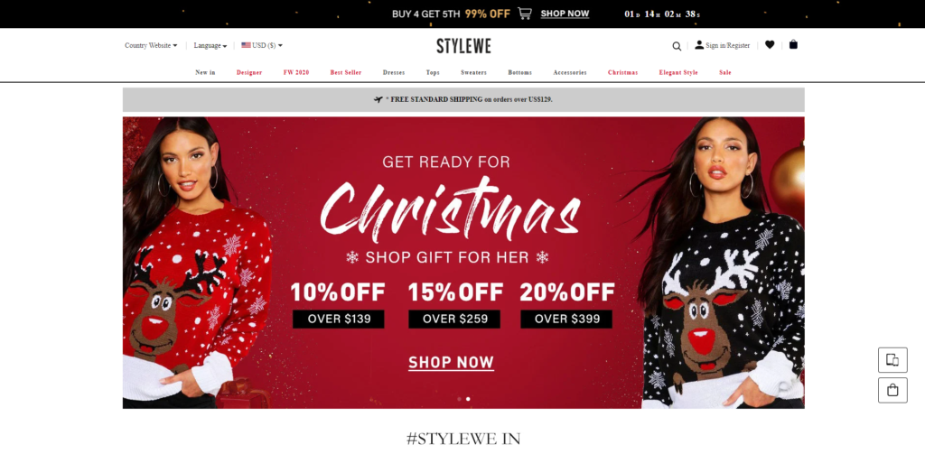 stylewe scam home page