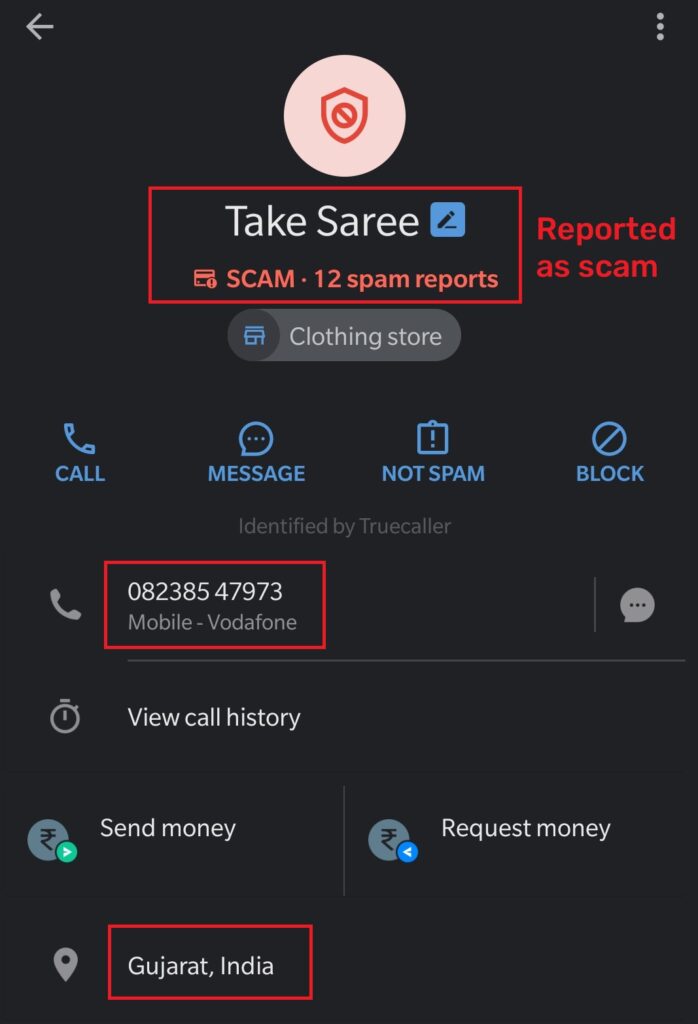 goldysari takesaree scam phone number