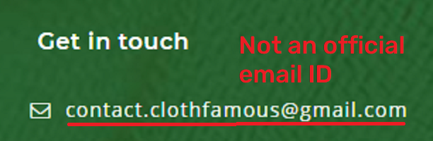 clothfamous scam fake email ID