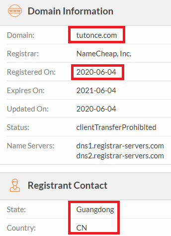 tutonce scam whois