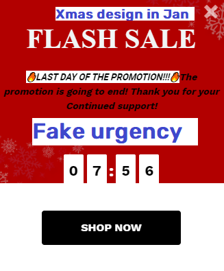 maddemall scam fake flash sale banner