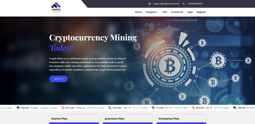 cryptobase scam home page