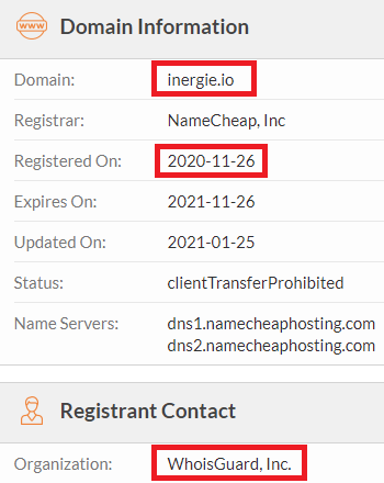 inergie scam whois