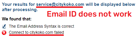 citykoko scam fake email ID verification