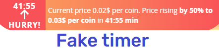 fake timer on website