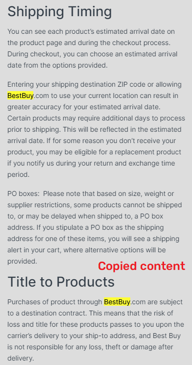 Cheapgamecenter scam shipping policy copied from bestbuy
