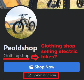 peoldshop scam facebook page 1