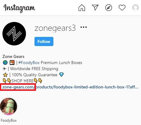 zone-gears scam instagram page