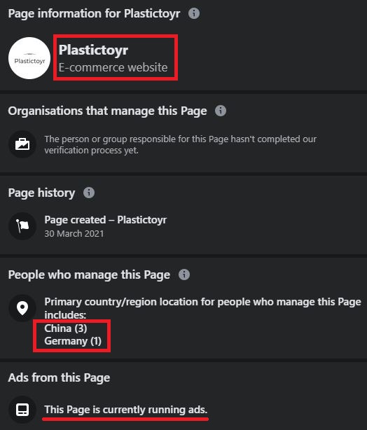 plastictoyr scam facebook page information