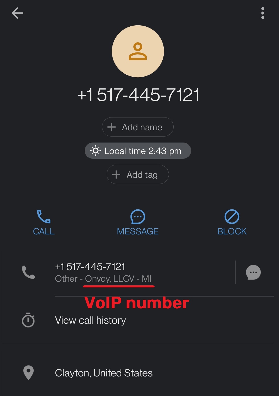 creelcate scam fake phone number