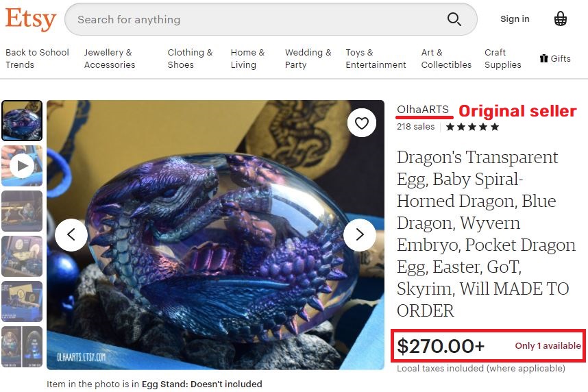 olhaarts etsy dragon egg