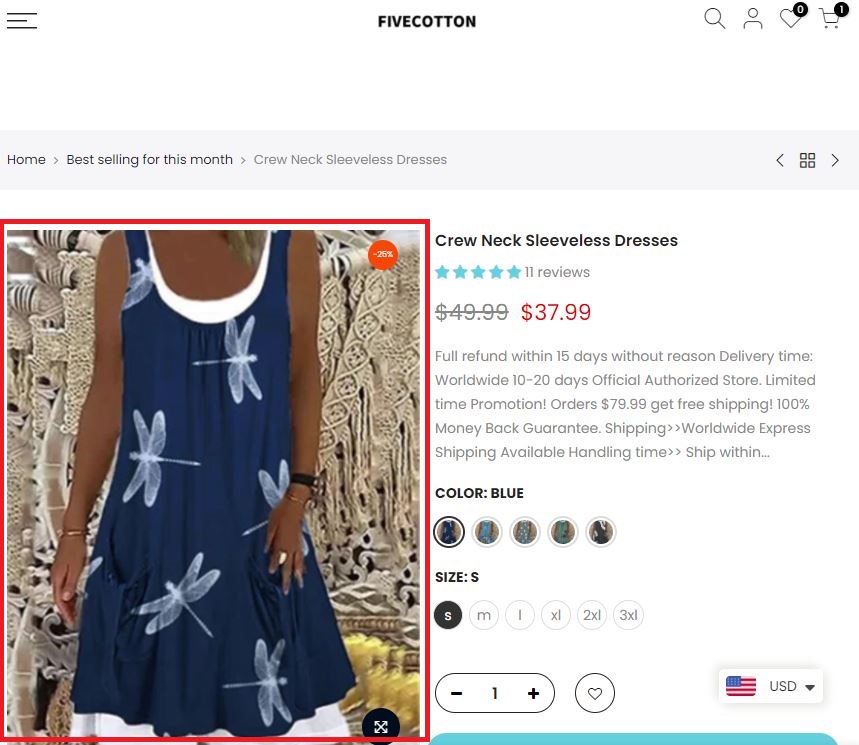 fivecotton scam v-neck dress