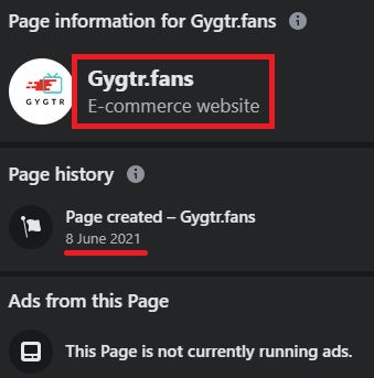 Gygtr.fans facebook page info