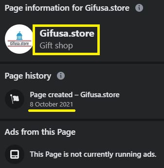 giftusa store scam facebook page 2