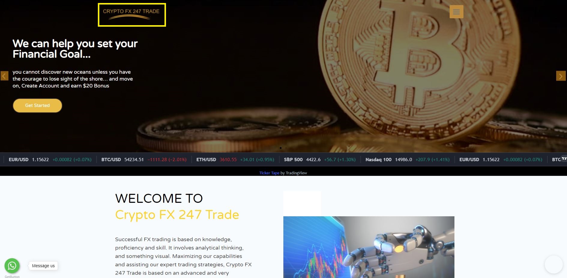 crypto fx 247 trade scam home page