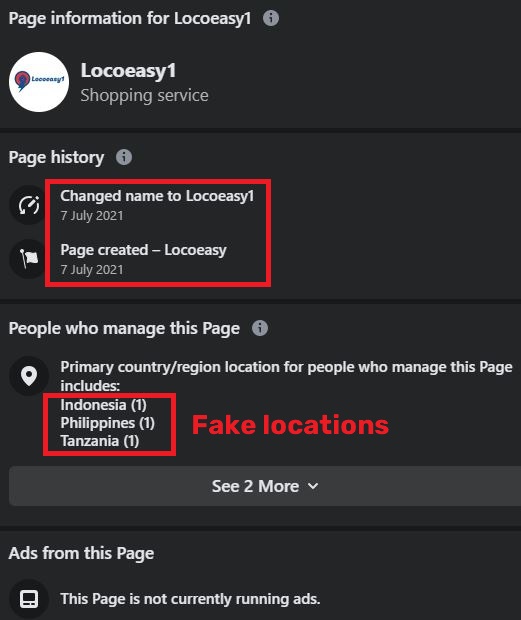 locoeasy scam facebook page 4