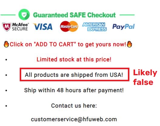 fake usa shipping information